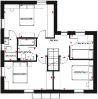 Typical Alderney 4 bedroom home first floor plan