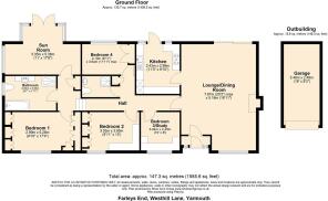 Farleys End, Westhill Lane, Yarmouth - all floors.