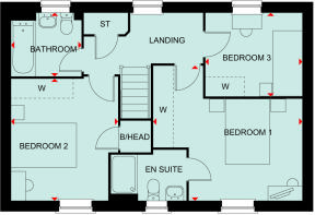 first floor plan of the foxglove at the hamlets