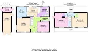 Floor Plan 16 Orchard Close, Moreton-on-Lugg HR4 8