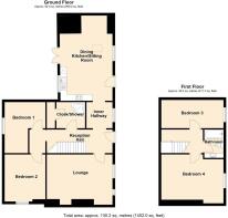 2D Floor Plan Ffrith Galed, Llnddoged - all floors