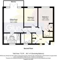 Floorplan - Flat 6 Wight Court, Surrey Street, Lit