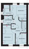 First floor floorplan of the Archford at Chaloners Green, Whitby