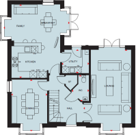 Ground floor plan of the Henley at Ladden Garden Village