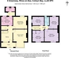Floor Plan - 6 Greenway, Rhos-on-Sea, Colwyn Bay L