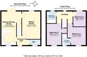 3 Clover Close, Paignton 2d floorplan