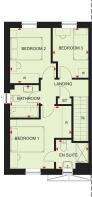 First floor plan of our three bed Ellerton home