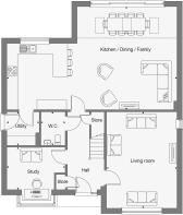 Dandara - Hawthorn Grove - The Burgleigh, Home 106 floorplan