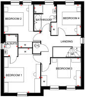 Holden first floor plan at Treledan