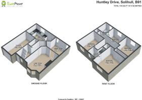 4 Huntley Drive 3D Floor Plan