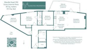 Floor Plan To Let  3 Bedroom Flat Balcony CR0  www