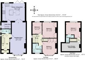 Coloured 2D Floor plan