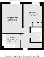 Floor Plan Weaver House, Flat 1, Higham Mews North