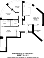 Floorplan area for info only, not for £/sq. ft valuation
