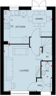 Ground floor of the 3 bedroom Archford