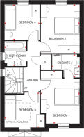 Kingsley First floor plan at Wichel Fields @ Wichelstowe