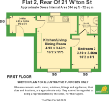 Flat 2, Rear Of 21 W¿ton St