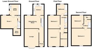 Bryn Derwen, Bangor Road, Penmaenmawr - all floors