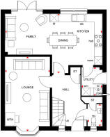First floor floor plan of the four bedroom Kirkdale