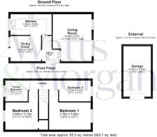 88 Maes Talcen, Brackla, Bridgend - all floors (1)