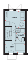First floor plan of the Langstone four bedroom home