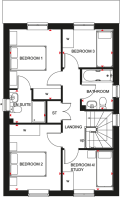 FIRST FLOOR PLAN OF THE WILBURTON