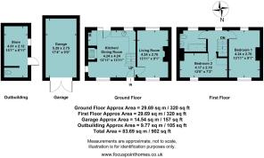 1 Jasmine Cottage, Byfield Floorplan w_ Outbuildin