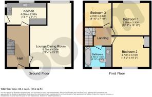 FLOORPLAN - Broom Terrace, Johnstone