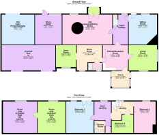 Upton Court Cottage, Upton, Ludlow - all floors.PN