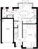 Ground floor plan of Dalmally house type