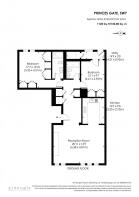 Two bedroom, two bathroom apartment in 24-hour por