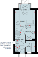 Ground floor of the Willesley three bedroom home