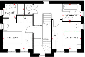 First floor of the 4 bed Hesketh