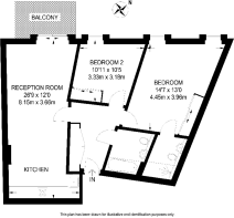 Floorplan area for info only, not for £/sq. ft valuation