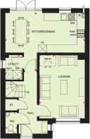 Ground floor plan of our 4 bed Kingsley home