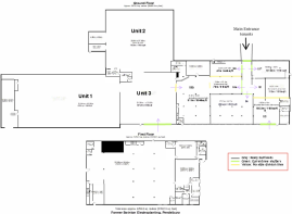 Ground Floor plan with split - Royal Oak Works, Oa