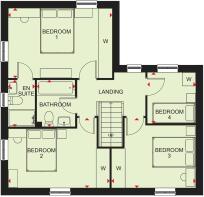 First floor plan of our 4 bed Alderney home
