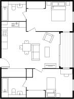 2-bed - 2B3P TYPE...