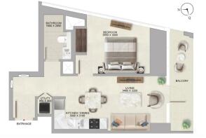 Floor Plan 1 Bed