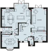 Ground floor plan of the Manning 5 bedroom home