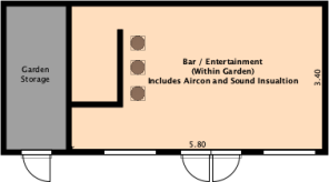 External Rear - Bar and Entertainment Centre