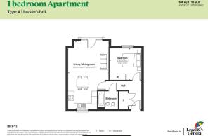 one bed fllor plan