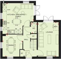 Ground floor plan of our 4 bed Alderney home