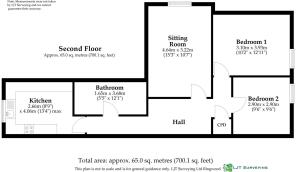 Floor Plan Flat 3, 14 Station Road - all floors co