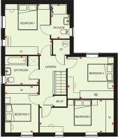 First floor plan of our 4 bed Alfreton home