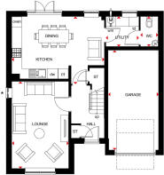 Ground floor plan of our 4 bed Hale home