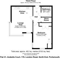 Floor plan Flat 31 Arabella Court PO2 9DP (002).JP
