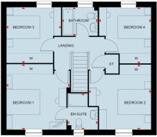 First floor of the 4 bedroom Bradgate