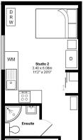 Studio floorplan