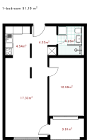 1-bedroom apartment